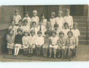 Old rppc GROUP OF PEOPLE Great Postcard AB1432