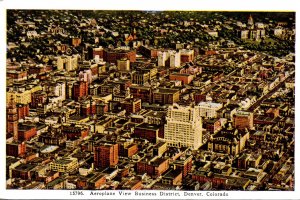 Colorado Denver Business District Aeroplane View