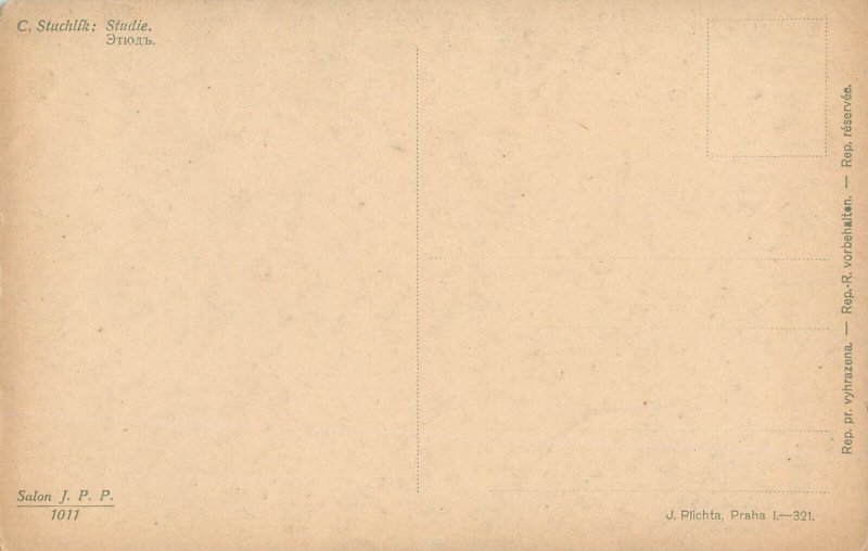 Fine art postcard - Study - C. Stuchlik