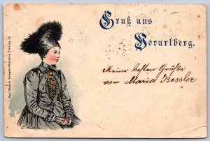 K43/ Foreign Postcard c1910 Grus Aus Vorarlberg Austria Paul Waetzel 521