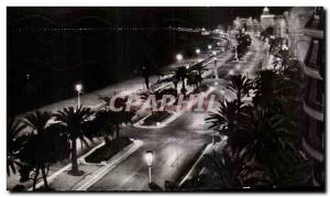 Old Postcard Nice Night La Baie Des Anges