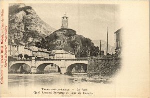 CPA Tarascon- Le Pont,Quai Armand Sylvestre,Tour Castella FRANCE (1040571)