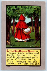 c1905 Little Red Riding Hood With Basket Forest Scene Ferndale WA Postcard