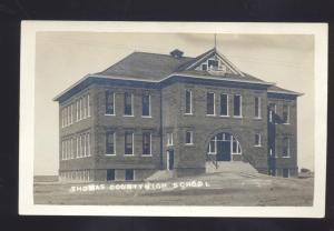 RPPC COLBY KANSAS THOMAS COUNTY HIGH SCHOOL VINTAGE REAL PHOTO POSTCARD