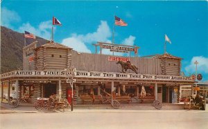 Postcard Wyoming Jackson Fort Jackson Trading Post International Roberts 23-5234