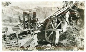 Amusement Knotts Berry Farm Waterwheel Ghosttown RPPC Photo Postcard 21-10849