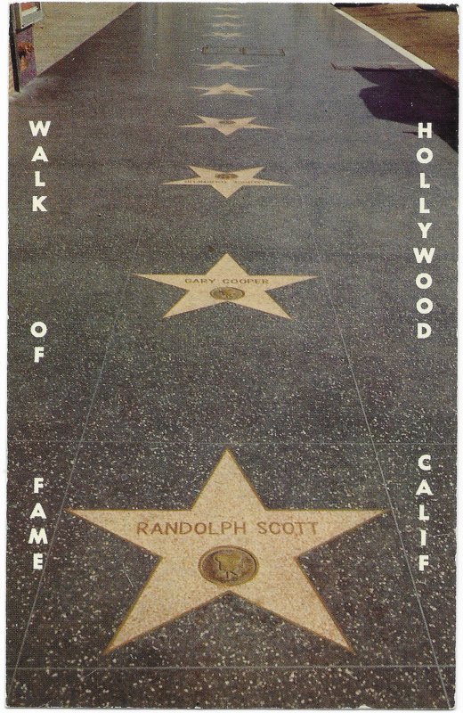 US California unused - Walk of Fame, Hollywood.  Nice.
