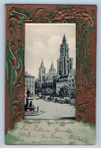 Heilbronn Germany Postcard Market And Kilian's Church 1902 Embossed Posted