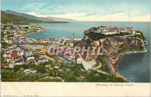 Old Postcard Monaco and Monte Carlo