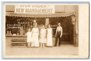 c1910 Grocery Market Store Employee Occupational Women Girl RPPC Photo Postcard 