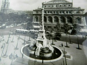 Vintage Postcard Place de Chatelet et tour St.Jacques Paris Merveilles Guy