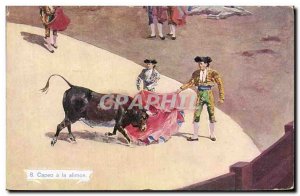 Old Postcard Bullfight Bullfight Capeo has Alimon