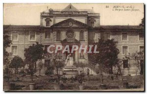 Old Postcard Agen Hospice Saint Jacques