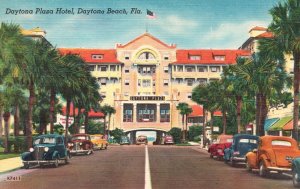 Vintage Postcard Daytona Plaza Hotel Daytona Beach Florida FL Southern Card Pub.