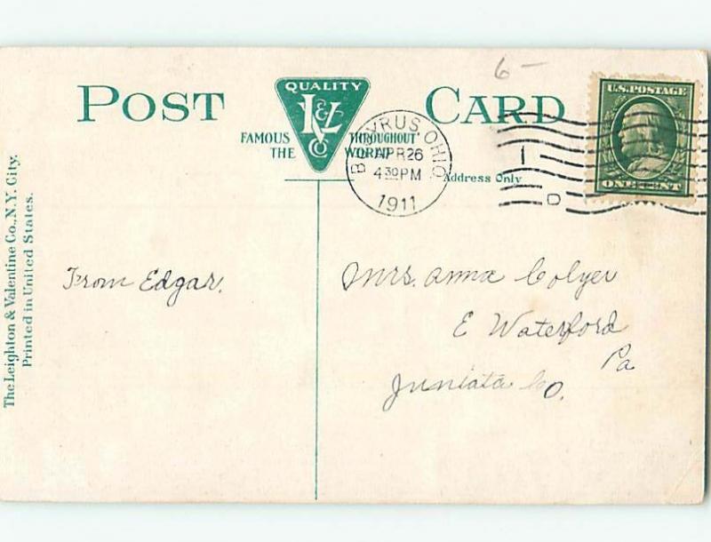 Divided-Back STREET SCENE Bucyrus Ohio OH W2249