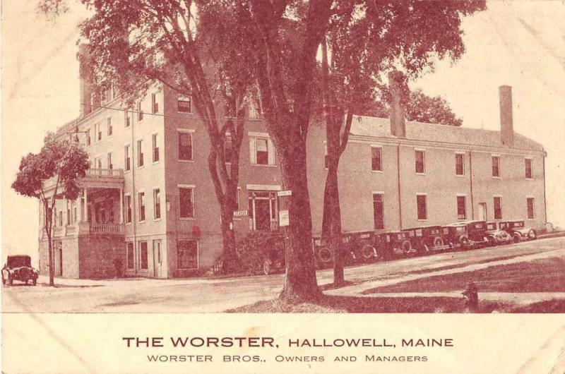 Hallowell Maine The Worster Exterior View Antique Postcard J50997