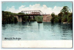 c1905's The Bridge Trolley Passenger Lake River Boat Grove Weirs NH Postcard 