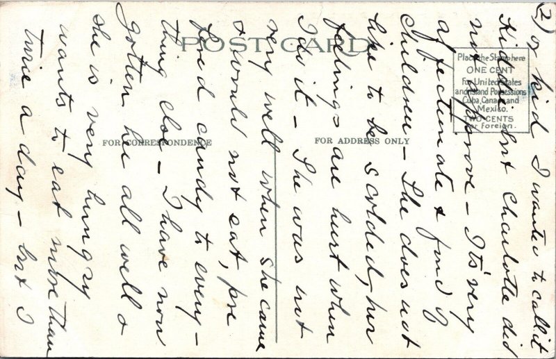 Detroit Michigan c1915 Postcard Orchestra Hall Street View Cars Auto School JE7