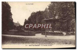 Old Postcard Aix les Bains Public Garden