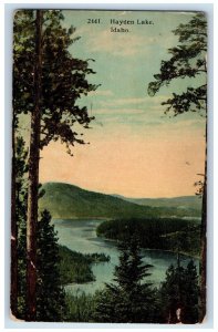 Hayden Lake Idaho ID Postcard Lake River Mountain Trees c1910 Vintage Antique