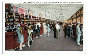 Mexicali Beer Hall Interior, Tijuana, Mexico Postcard *6S(3)8