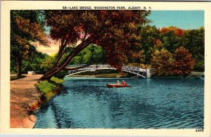 Postcard BRIDGE SCENE Albany New York NY AL7808