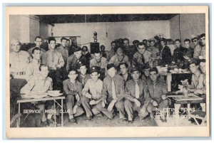 c1940's Palestine Service Men's Club WWII Palestine Texas TE Unposted Postcard