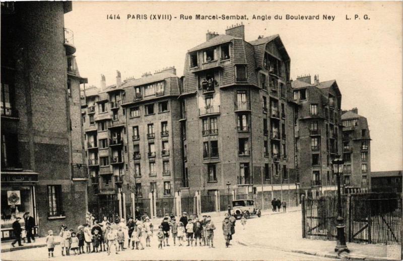 CPA AK PARIS 18e Rue Marcel-Sembat Angle du Bd Ney (673255)