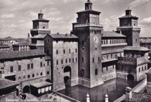 Ferrara Chateau Des Este Large City Clock Italian RPC Postcard