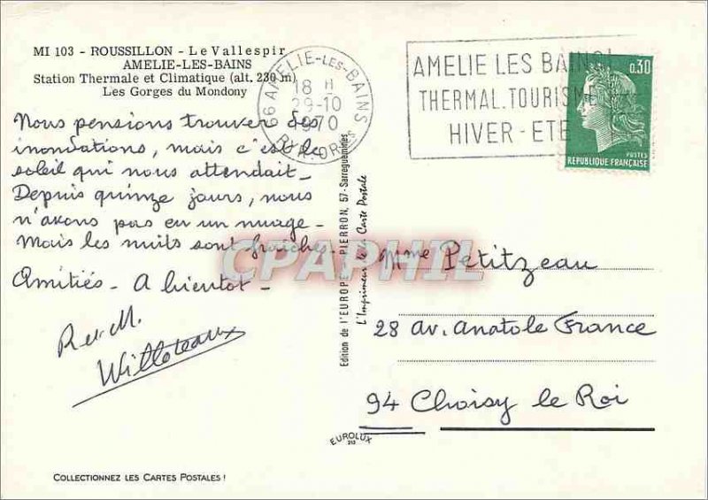 Postcard Modern Roussillon Vallespir Spa and Climate