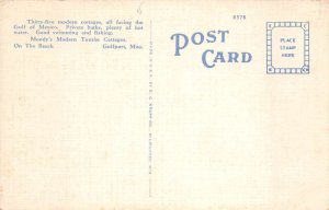 Gulfport Mississippi Moody's Modern Tourist Cottages Vintage Postcard AA57237