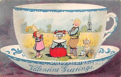 Valentines Day Post Cards Old Vintage Antique Postcards Unused