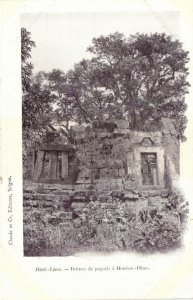 PC CPA LAOS INDOCHINA RUINES DE PAGODE Á HOUÉNE HINE (b23413)