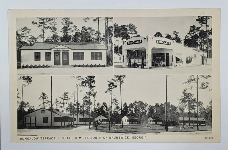 Brunswick Georgia Bungalow Terrace US 17 to the South Postcard T5