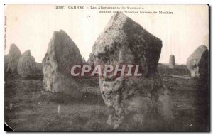 Old Postcard Carnac alignments Kermario Ment Forms Studies