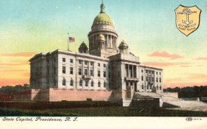 Vintage Postcard State Capitol Government Building Providence Rhode Island RI
