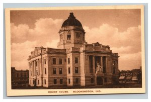 Vintage 1910's Photo Postcard Courthouse Building Bloomington Indiana