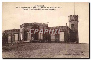 Old Postcard Around Flers Chateau Mont Cerisy Main Facade