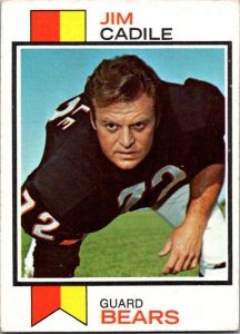 1973 Topps Football Card Jim Cadile Chicago Bears sk2569