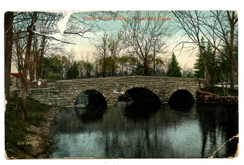 CT - Stamford. North Street Bridge     (scrape, creases)