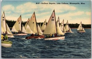 Sailboat Regatta Lake Calhoun Minneapolis Minnesota MN Ocean Adventure Postcard