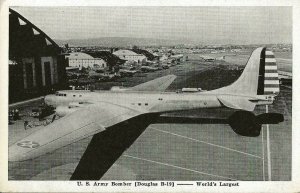 Postcard: US Army Bomber Douglas B-19 Army Photo World's Largest Military Plane