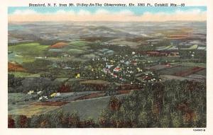 STAMFORD, New York NY   Mt. Ut-Say-An-Tha Observatory Catskills c1940s Postcard