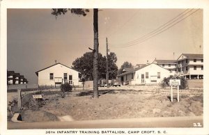 36 infantry training Battalion real photo Camp Croft, South Carolina  