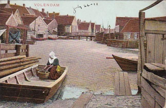 Netherlands Volendam Village Scene 1911