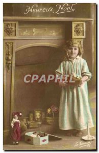 Old Postcard Fun Children Christmas Doll