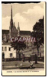 Old Postcard Amiens New Square and The Cathedral