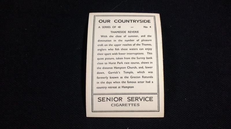 Senior Service Cigarette Card No 4 Our Countryside Thameside Reverie