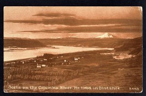 Oregon Scene on the Columbia River, Mt. Hood in Distance ~ DB