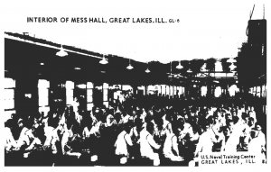 Illinois Great Lakes U.S.Naval Training ,Interior Mess Hall